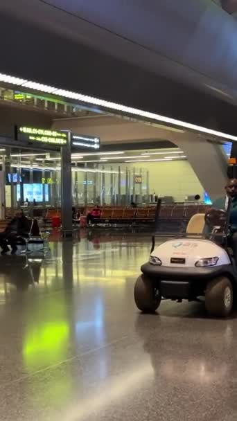 Personas Tiempo Real Doha Hamad Qatar Airways Qatar Aeropuerto Doha — Vídeos de Stock