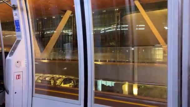 Gerçek Hayatta Doha Hamad Katar Havayolları Katarı Doha Havaalanı 2024 — Stok video