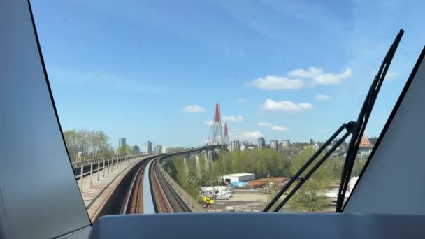 在不列颠哥伦比亚省温哥华的天桥上 高质量的4K镜头 — 图库视频影像