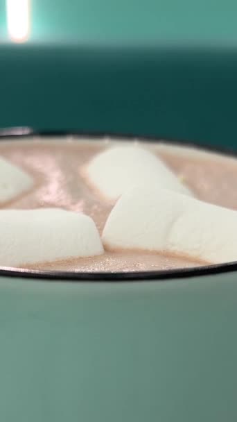 Chocolate Com Marshmallows Dia Dos Namorados — Vídeo de Stock
