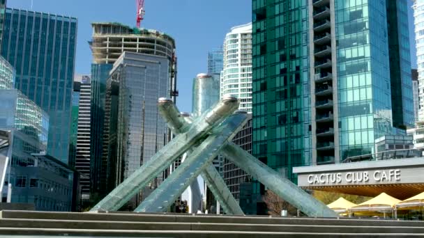 Olympic Flame Cauldron Kanada Vancouver 2024 — Stock videók