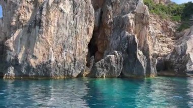 Korfu Adası. Porto Timoni plajı, Korfu, İyon Adaları. Yunanistan