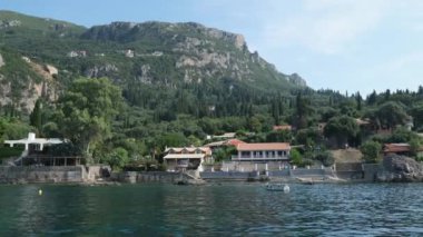 Yunanistan Korfu adası Korfu kasabası, Yunanistan 'ın eski Venedik kalesi. Eski Kale. Korfu şehrindeki Venedik kalesi. Venedik Eski Kalesi Palaio Frourio, İyon Adaları