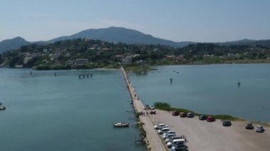 Yunanistan Korfu adası Korfu kasabası, Yunanistan 'ın eski Venedik kalesi. Eski Kale. Korfu şehrindeki Venedik kalesi. Venedik Eski Kalesi Palaio Frourio, İyon Adaları