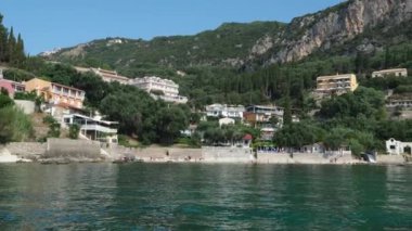 Yunanistan Korfu adası Korfu kasabası, Yunanistan 'ın eski Venedik kalesi. Eski Kale. Korfu şehrindeki Venedik kalesi. Venedik Eski Kalesi Palaio Frourio, İyon Adaları