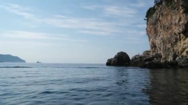 Yunanistan Korfu adası Korfu kasabası, Yunanistan 'ın eski Venedik kalesi. Eski Kale. Korfu şehrindeki Venedik kalesi. Venedik Eski Kalesi Palaio Frourio, İyon Adaları