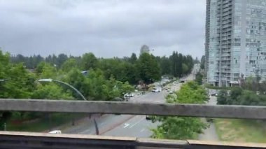 Kanada Vancouver Gökyüzü Mavi Tren Hattı. Yüksek kalite 4k görüntü
