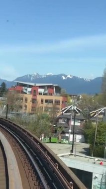 Kanada Vancouver Gökyüzü Mavi Tren Hattı. Yüksek kalite 4k görüntü