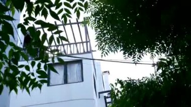 Mykonos adasının ünlü yel değirmenleri Yunanistan 'ın Mykonos adasında deniz burnu üzerindedir. Yüksek kalite 4k görüntü