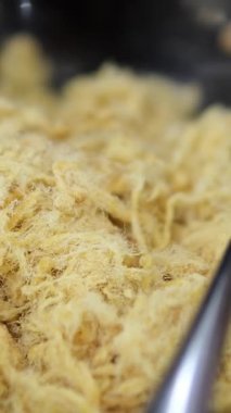 Kurutulmuş domuz eti dönüşümlü arka plan. Yüksek kalite 4k görüntü