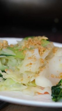 Geleneksel Tayland Yemek Tabağı Papaya Salatası. Yüksek kalite 4k görüntü