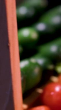 sebze sepeti, domates, salatalık, yeşil sarı ve kırmızı biber. Sepet hasadında salatalıklı domates