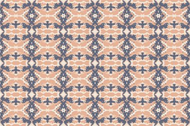 Kusursuz batik desen, geometrik kabile deseni, etnik boho, aztek stili, ikat stili. Ünlü afişler için lüks dekoratif kumaş deseni. Kumaş, perde, halı, Batik için tasarlanmış.