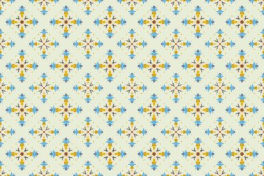 Kusursuz batik desen, geometrik kabile deseni, etnik boho, aztek stili, ikat stili. Ünlü afişler için lüks dekoratif kumaş deseni. Kumaş, perde, halı, Batik için tasarlanmış.