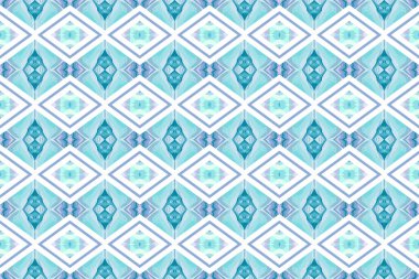 Kusursuz batik desen, geometrik kabile deseni, etnik boho, aztek stili, ikat stili. Ünlü afişler için lüks dekoratif kumaş deseni. Kumaş, perde, halı, Batik için tasarlanmış.