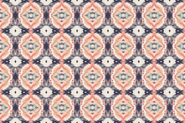 Kusursuz batik desen, geometrik kabile deseni, etnik boho, aztek stili, ikat stili. Ünlü afişler için lüks dekoratif kumaş deseni. Kumaş, perde, halı, Batik için tasarlanmış.