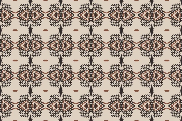 シームレスなバティックパターン 幾何学的な部族のパターン それは民族のBoho Aztecスタイル Ikatスタイルに似ています 有名なバナーのための豪華な装飾ファブリックパターン — ストックベクタ