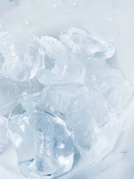Ice Cubes Fond Texture Glaçon Papier Peint Glace Fait Sentir — Photo