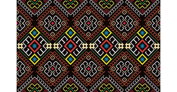 Patrón Gitano Motivos Étnicos Tribales Fondo Geométrico Sin Costuras Doodle — Archivo Imágenes Vectoriales