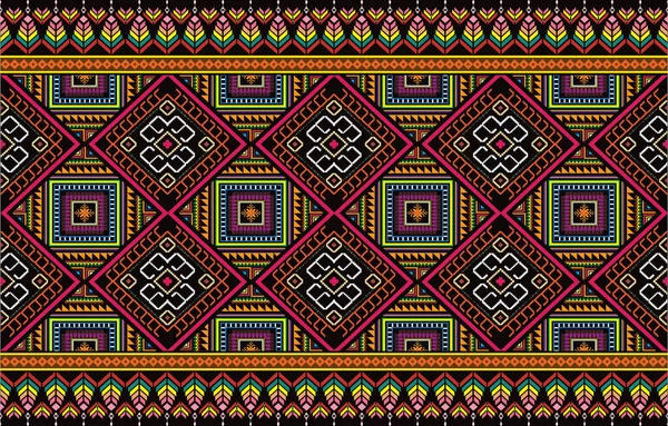 Племенной Полосатый Бесшовный Рисунок Геометрический Фон Ацтеков Использоваться Текстильном Дизайне — стоковый вектор