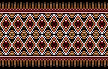 Kumaş ve kağıt için kabile Aztek baskı şablonu. Boho şıklığında kusursuz bir desen. Etnik süslemeli soyut bir arka plan. Aztek deseni. Yaz modası.