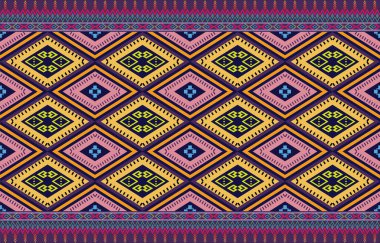 Kabile çizgili, pürüzsüz desen. Aztek geometrik vektör arkaplanı. Tekstil tasarımında, giysi, aksesuar, dekoratif kağıt, ambalaj, zarf, sırt çantası vs. yapımında kullanılabilir..