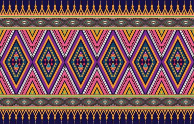 Sacral kabile etnik unsurlarıyla Geometrik vektör arka planı. Geleneksel üçgenler çingene geometrik formları kabile temalarını perdeler kumaş desenli goblen baskıları