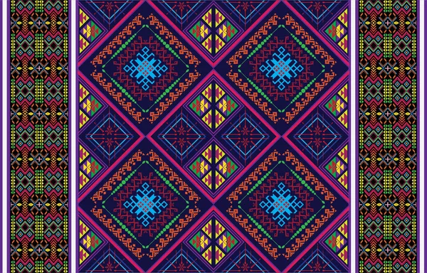 Tribal Aztec Print Template Fabric Paper Seamless Pattern Boho Chic — Stock Vector