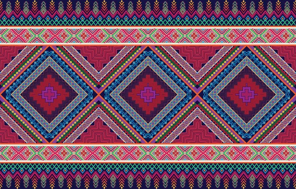 Ethnische Boho Nahtlose Muster Ethno Ornament Stammeskunst Bunte Wiederholbare Hintergrund — Stockvektor