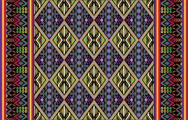 Patrón Azteca Sin Costuras Brillante Con Elementos Tradicionales Indios Textura — Vector de stock