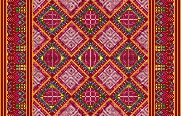 エスニックスタイルのシームレスなベクトルパターン 幾何学的な背景に部族のモチーフ カバー ファブリック アパレルなどの印刷物の装飾 — ストックベクタ