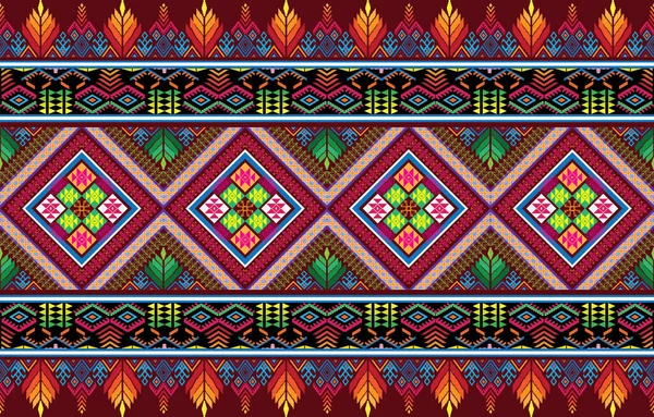 Modèle Vectoriel Sans Couture Style Ethnique Motif Tribal Sur Fond — Image vectorielle