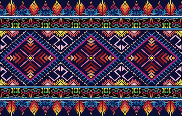 Padrão Tribal Listrado Sem Costura Fundo Vetorial Geométrico Asteca Pode — Vetor de Stock