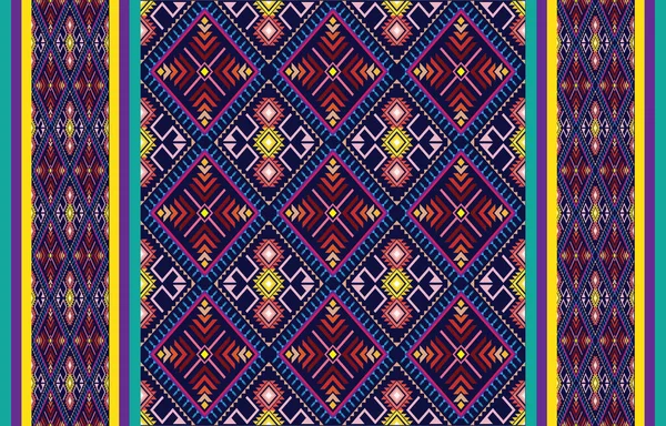 부족의 줄무늬가 솔기없는 아스텍 기하학 디자인 액세서리 장식용 포장지 배낭등을 — 스톡 벡터