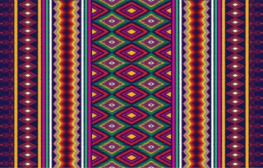 Geometrik folklor süsünü elmaslarla donatmak. Kabile etnik vektör dokusu. Aztek tarzında kusursuz çizgili desen. Halka açık nakış. Hintli, İskandinav, Çingene, Meksikalı, Afrika halısı.