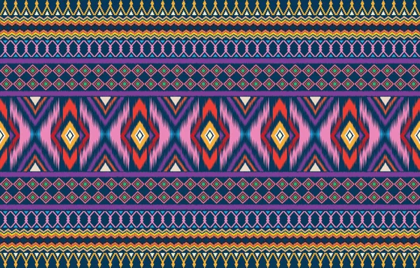 Farbenfrohe Helle Geometrische Vektor Nahtlose Muster Ethnischen Stil Stamm Gestreiften — Stockvektor