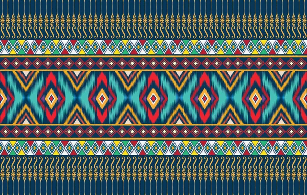 Battaniye Çizgileri Kusursuz Vektör Deseni Renkli Çizgili Etnik Amerikan Kumaşı — Stok Vektör