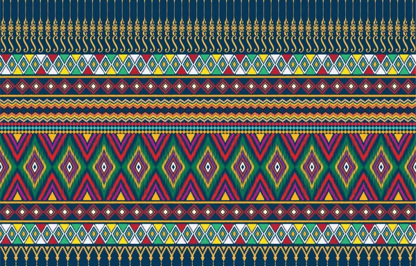 Cinco Mayo Parti Dekorasyonları Renkli Meksika Kumaş Desenli Etnik Çizgili — Stok Vektör