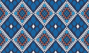 Çingene desenli etnik motifler geometrik vektör arka planı. Çingene geometrik şekiller cinler kabile motifleri kumaş baskı geleneksel üçgenler tasarımı
