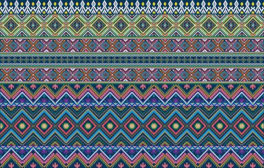 Kusursuz bir şablonu olan Aztek etnik arka plan tasarım vektörü. Geleneksel motifler gösterilir. Kusursuz şablon elementi