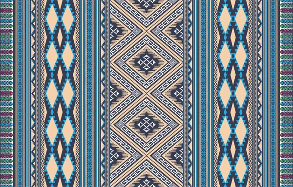 Ретро Навахо Вектор Племени Бесшовный Дизайн Различных Цветах Печать Ацтекского — стоковое фото