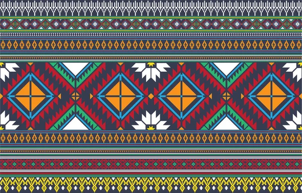 幾何学的な民族東洋のシームレスなパターンの伝統的なデザインの背景 カーペット バティック ファブリック ベクトル イラスト 刺繍スタイル — ストック写真