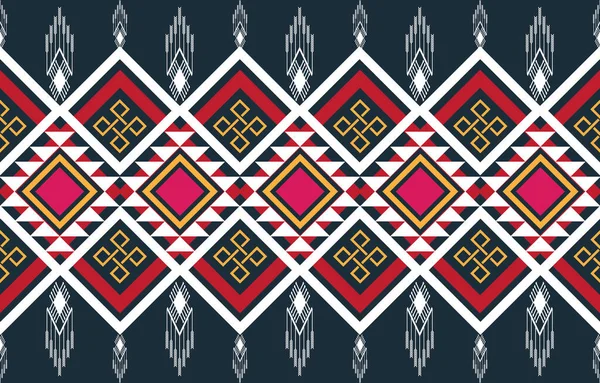 Geometryczny Wzór Etniczny Tradycyjny Orientalny Ikat Indyjski Projekt Tła Druku — Zdjęcie stockowe
