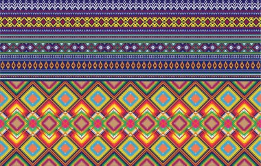 Kusursuz Dekoratif Boho Kadim El Etnik Şablon Çizimi. Etnik kabile sınırları, kabilenin kusursuz kalıbı