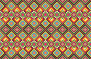 Sacral kabile etnik unsurlarıyla Geometrik vektör arka planı. Geleneksel üçgenler çingene geometrik formları kabile temalarını perdeler kumaş desenli goblen baskıları