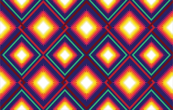 民族パターンによるシームレスなテクスチャ ナバホ幾何学的な抽象プリント 素朴な感じの装飾的な装飾 このデザインはネイティブアメリカンからインスピレーションを受けています — ストックベクタ
