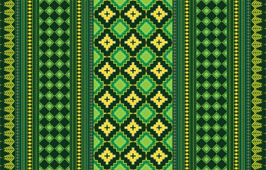 Etnik tek renkli, kusursuz desen. Aztek geometrik desenli bir arka plan. Kabile temalı bir baskı. Navajo halkından kumaş. Modern tarzda soyut duvar kâğıdı. Vektör biçiminde resimleme. Kağıt için tekstil tasarımı.