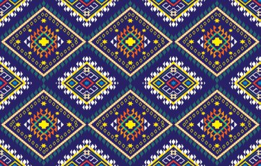 Geometrik etnik oryantal desensiz geleneksel arka plan, halı, duvar kağıdı, giysi, ambalaj, kumaş, taşıyıcı, illüstrasyon, nakış tarzı.