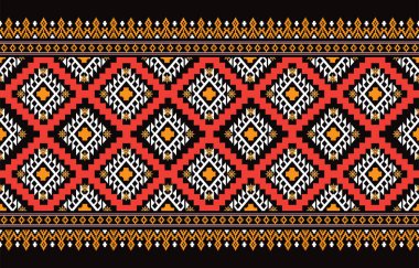 Arkaplan, halı, duvar kağıdı, giysi, ambalaj, kumaş, Vektör çizimi için geleneksel geometrik etnik doğulu desen. Nakış.