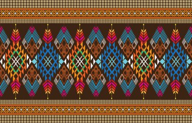 Kusursuz bir şablonu olan Aztek etnik arka plan tasarım vektörü. Geleneksel motifler gösterilir. Kusursuz şablon elementi